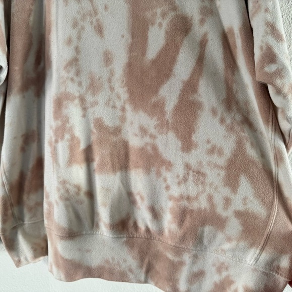 Tie Dye Maternity Pull Over Crewneck Size XXL Pale Pink / White Pregnancy Casual - Picture 5 of 11